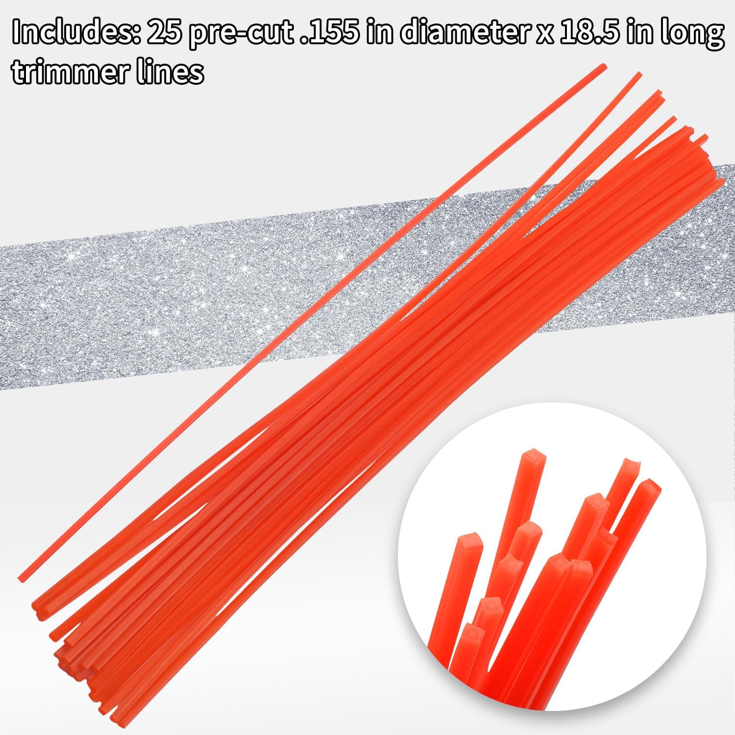 490-040-C035 – Línea de corte de repuesto de cuerdas con ruedas, líneas de corte de repuesto de 0.155 pulgadas para recortadoras de cuerda con