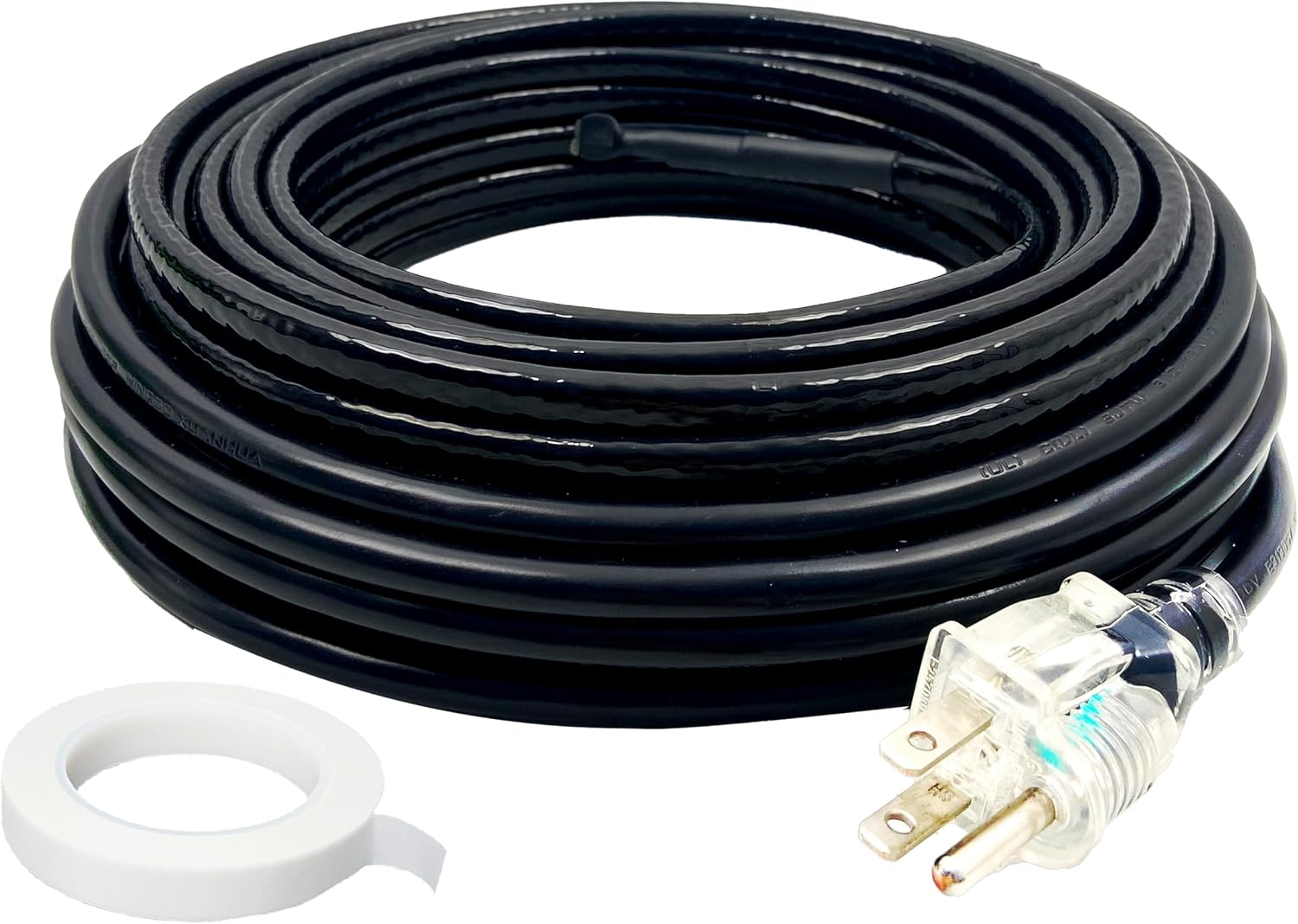 MAXKOSKO Cable de calor de tubo autorregulador para protección contra congelación de tuberías, canaleta de techo, cable de calefacción para deshielo