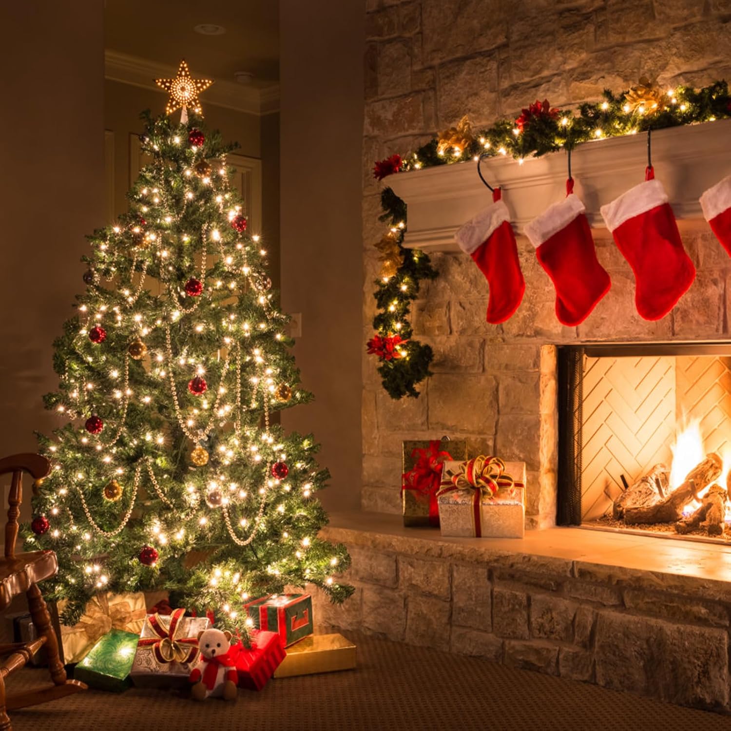 Brightown Paquete de 50 bombillas LED C9 de Navidad, bombillas LED C9 inastillables de plástico transparente, repuesto para luces de cadena de