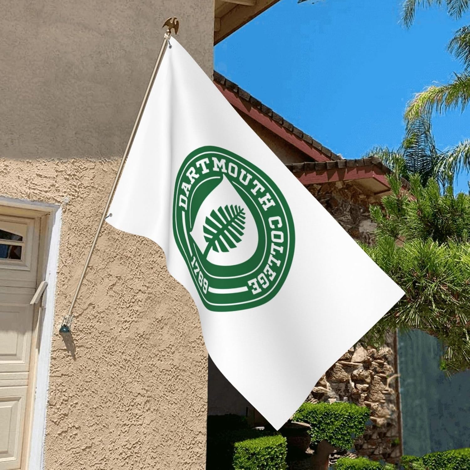 Dartmouth College – Bandera decorativa para exteriores de 3 x 5 pies, bandera de jardín, bandera individual para exteriores