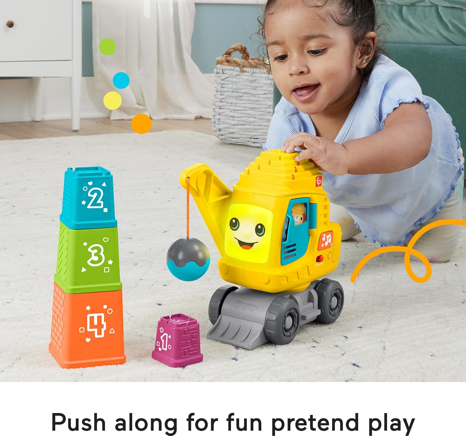 Fisher-Price Juguete de aprendizaje para bebés y niños pequeños con bloques, luces, música y sonidos para bebés a partir de 9 meses