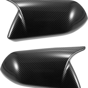 X AUTOHAUX 1 par de cubierta de espejo retrovisor lateral de ala de puerta, carcasa de fibra de carbono, color negro para Ford para Mustang 2015-2022 X AUTOHAUX 1 par de cubierta de espejo retrovisor lateral de ala de puerta, carcasa de fibra de carbono, color negro para Ford para Mustang 2015-2022