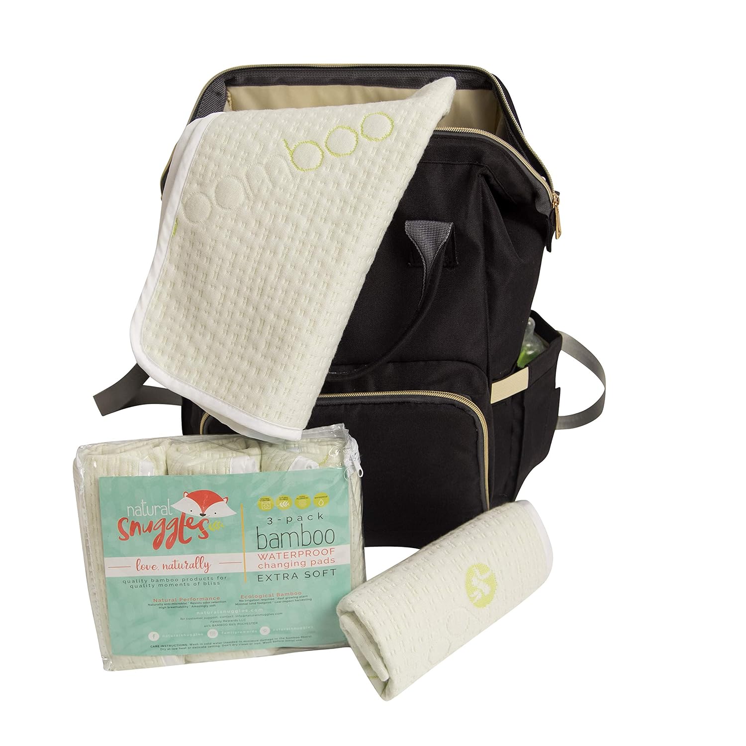 Paquete de 6 cambiadores de rayón de bambú lavables y absorbentes, material extra suave, reutilizable, a prueba de fugas, funda protectora de