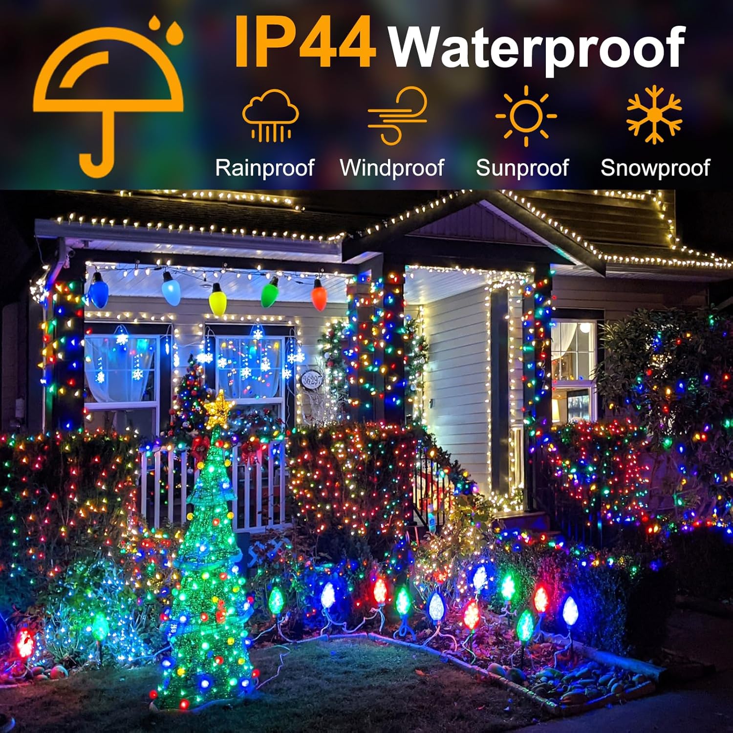 1200 luces LED de Navidad de 392 pies, decoración al aire libre, 8 modos y temporizador de memoria, luces de Navidad con enchufe remoto, guirnalda