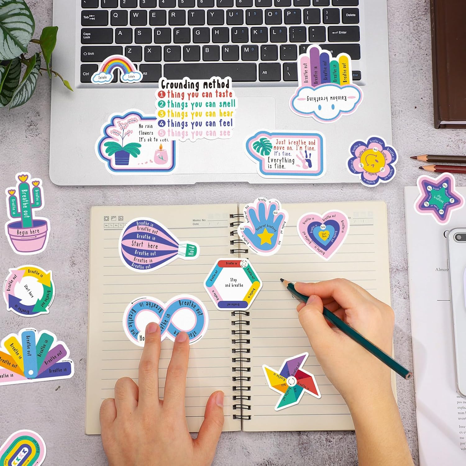 120 tiras sensoriales de ansiedad, tiras texturizadas, para aliviar la ansiedad, emociones, calcomanías de textura, anti estrés, aspereza táctil,