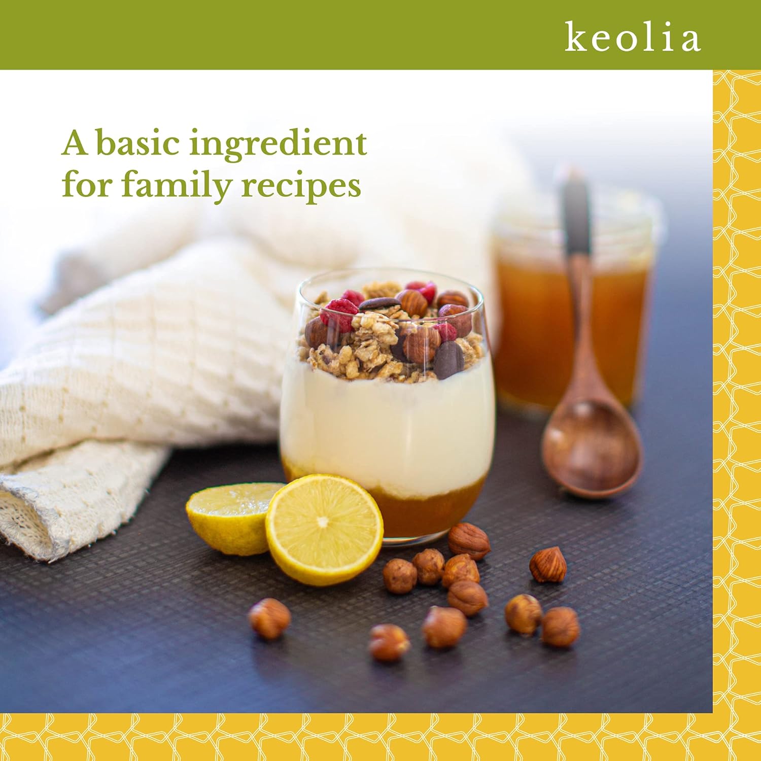 Keolia Máquina para hacer yogur, tarros de vidrio para yogur de 1 cuarto de galón con libro de recetas y accesorios para hacer yogur, cultura de
