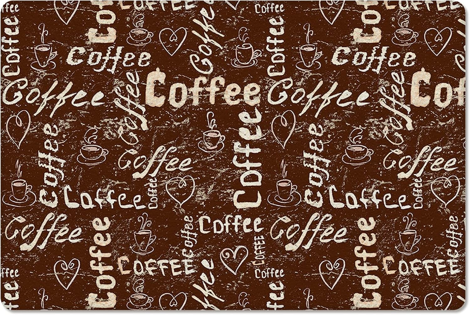 Tapete de bienvenida para puerta delantera, para interiores y exteriores, 24 x 16 pulgadas, color café rústico, tapete de PVC, antideslizante, para