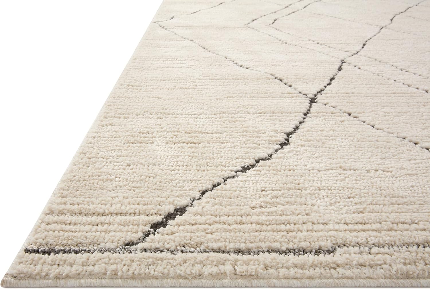 Loloi II Fabian Collection FAB-02 IvoryCharcoal 2′-7″ x 7′-6″ Runner Rug