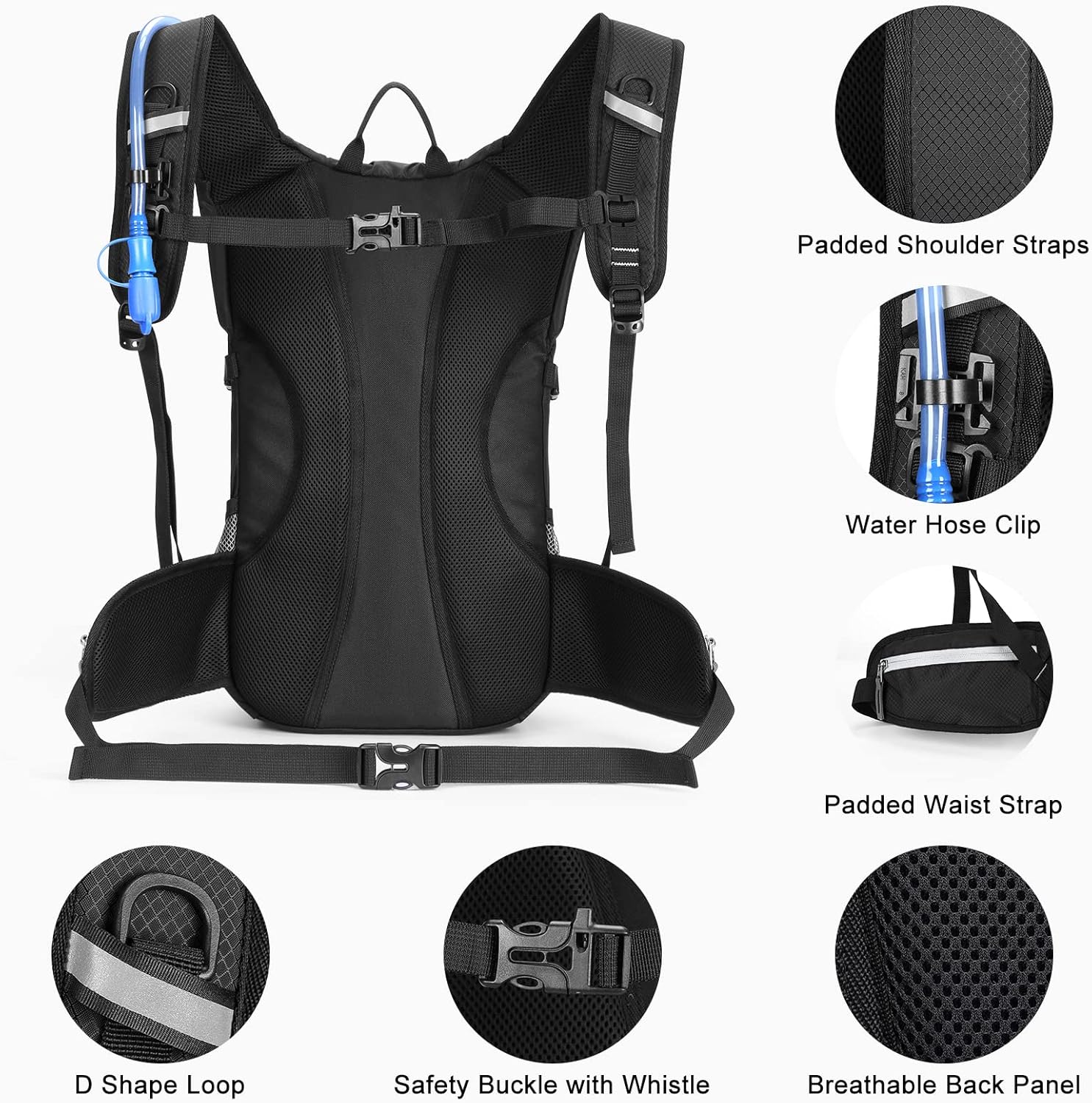 HOMIEE Mochila de hidratación de 20L de 2.5 L, bolsa de agua sin BPA, ligera, paquete de aislamiento térmico que mantiene el líquido fresco hasta 4