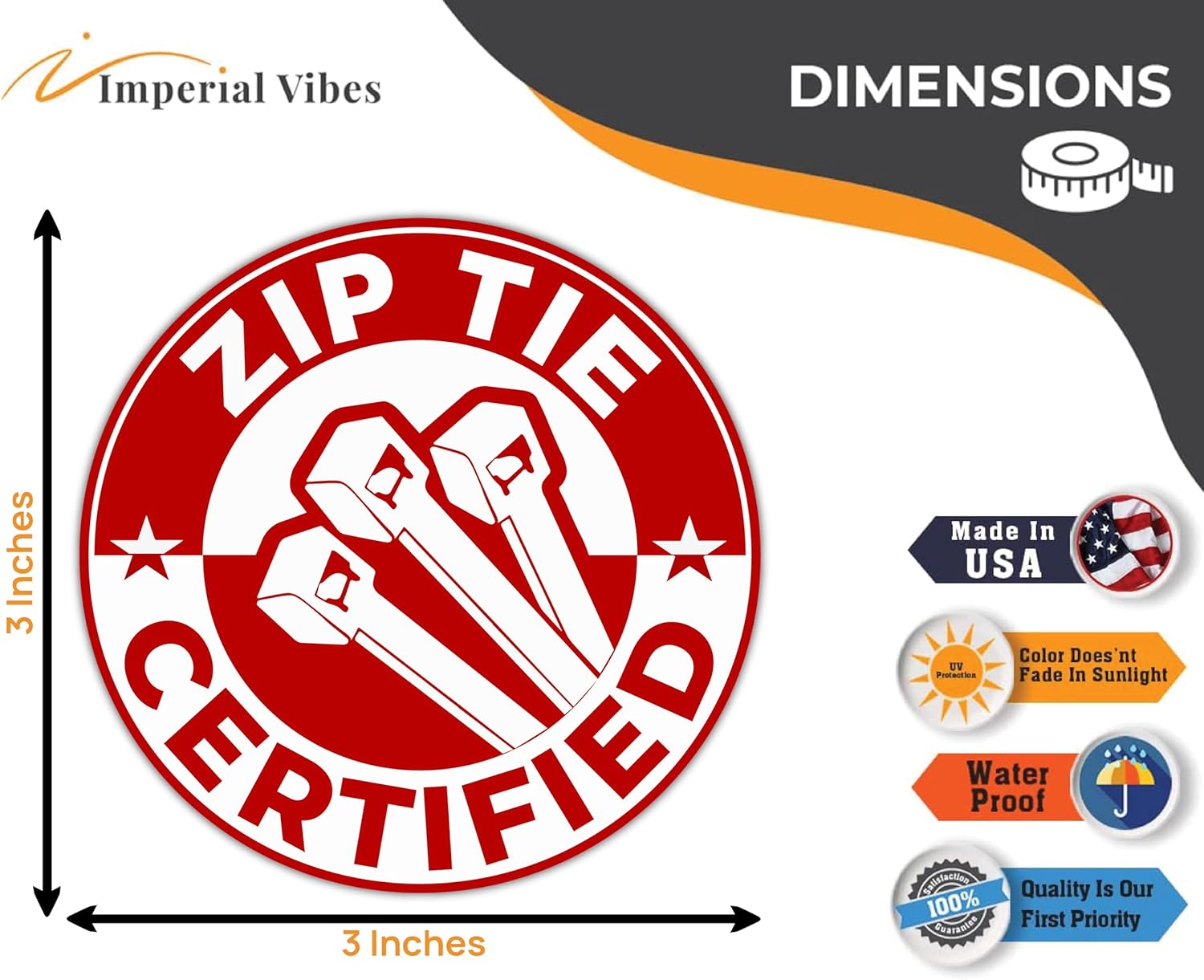 Calcomanías divertidas certificadas con lazo de cremallera, 3 unidades, impermeables, extraíbles, perfectas para decoración del hogar, casco,