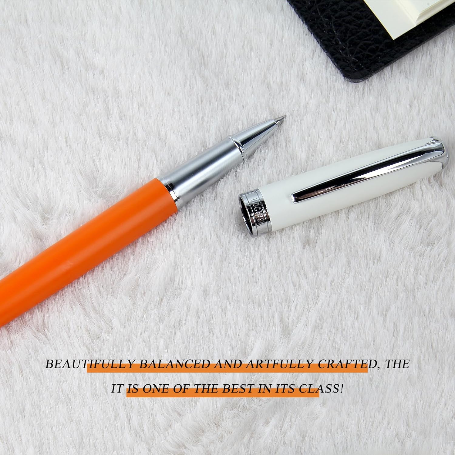 Elegante bolígrafo roller de color contrastante, juego de regalo de lujo para hombres y mujeres, bolígrafos lindos y geniales, escritura suave,