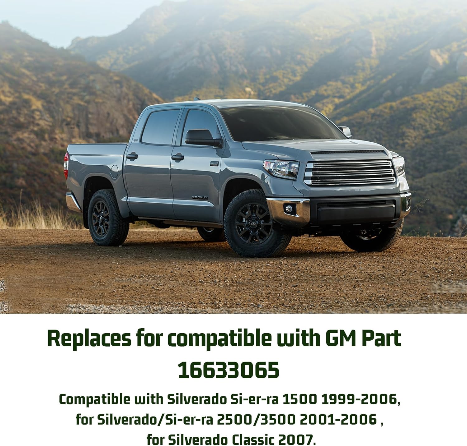 16633065 Parachoques de tope de puerta trasera para parachoques de goma derecho o izquierdo – Compatible con Chevy Silverado Si-er-ra Pickup