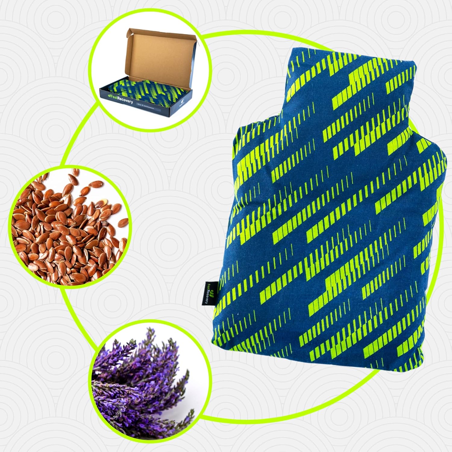 Almohadillas térmicas para microondas con forma de botella clásica, almohadillas térmicas para microondas para aliviar el dolor (12 x 8,5 pulgadas),