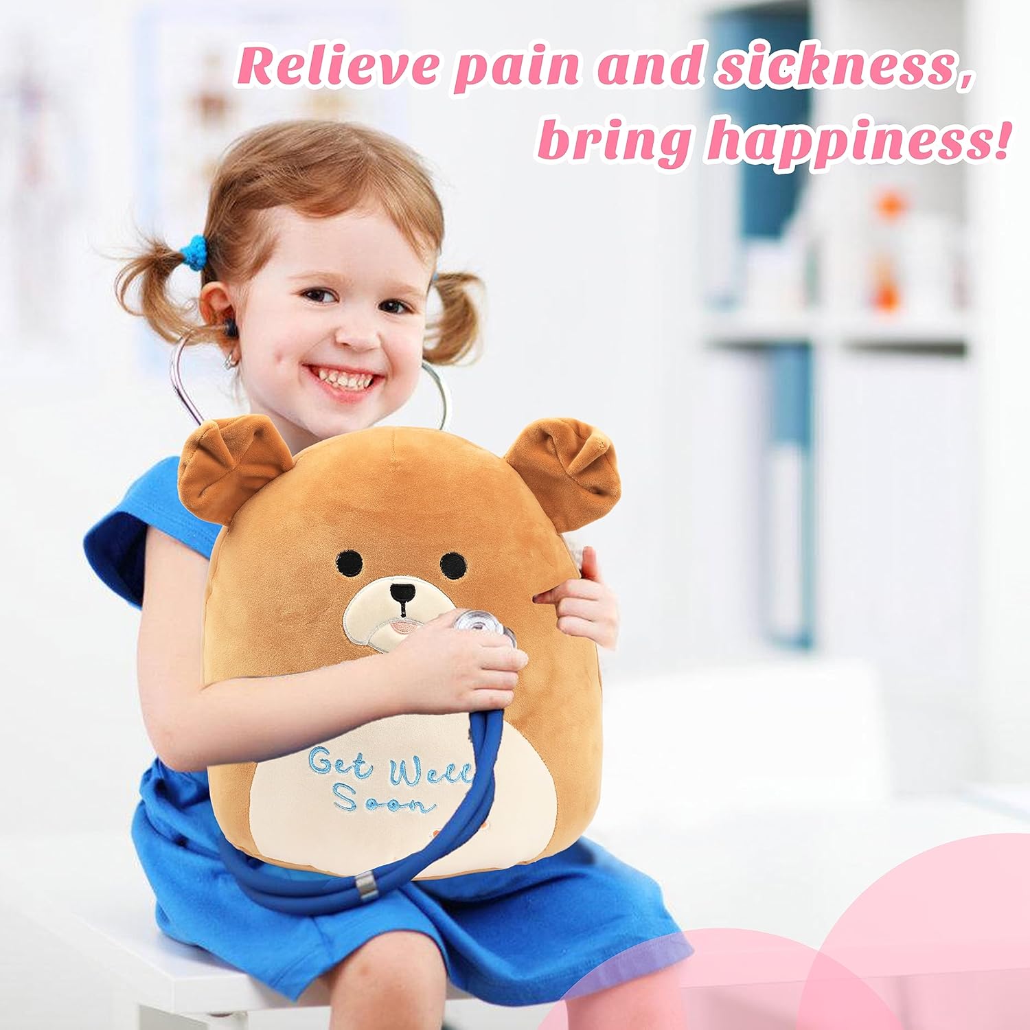 Easfan Almohada de felpa para cachorros de 13 pulgadas, suave y linda almohada de peluche de Shar Pei, regalo para niños y pacientes, regalo para
