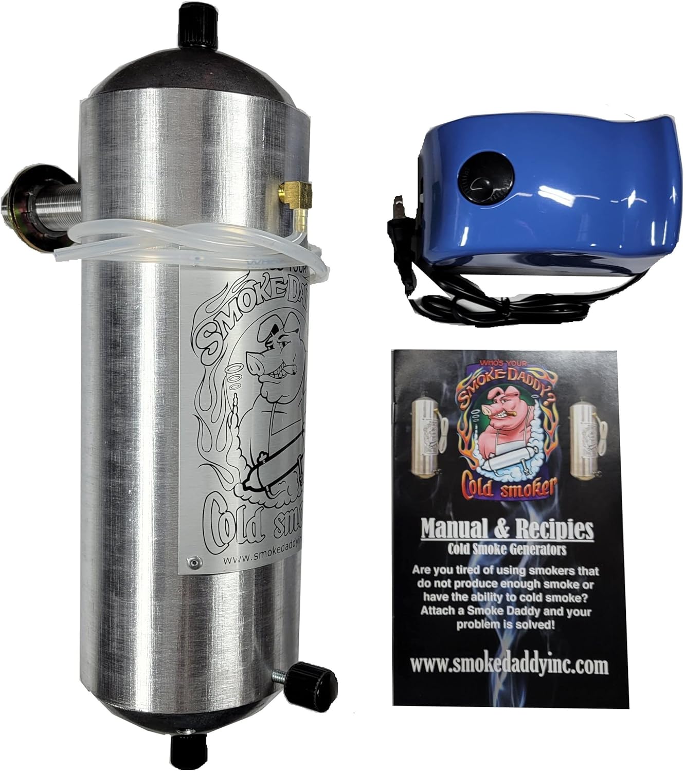Smoke Daddy Magnum P.I.G. Generador de humo caliente o frío  Funciona con cualquier parrilla exterior  Accesorio de pellets de ahumador eléctrico