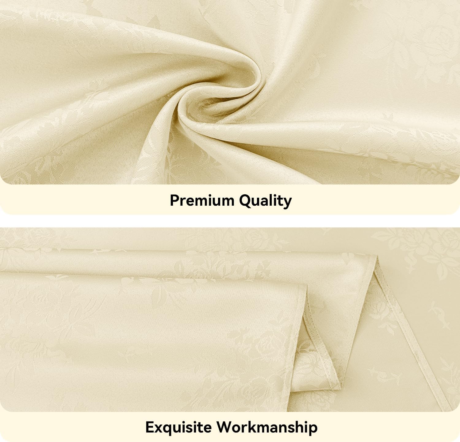 Romanstile Mantel rectangular de jacquard, resistente al agua, elegante, con patrón floral de damasco, mantel decorativo de poliéster lavable para