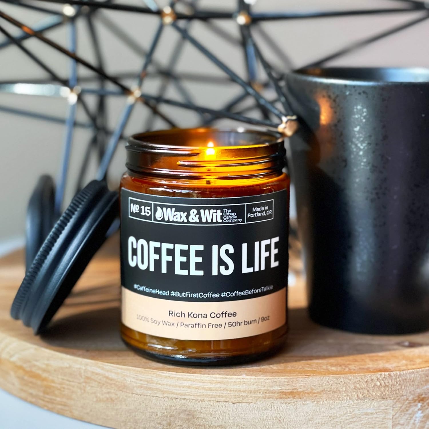 Vela de café, vela de soja Dont Do Meth, regalo de vela de soja para mujeres y hombres, vela humorística de cera de soja, ideal para inauguración de