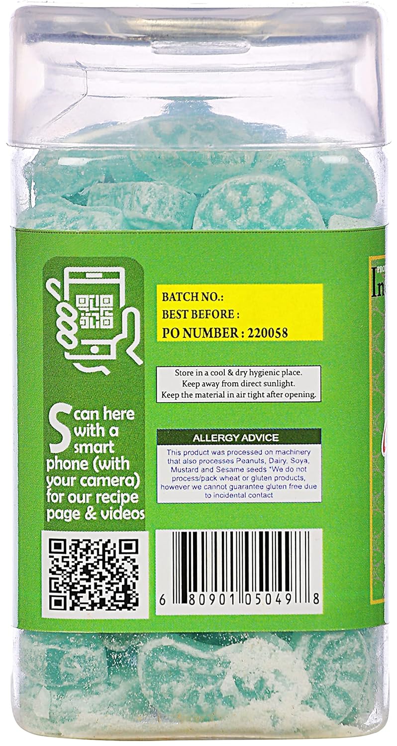 Rani Mint Candy – Caramelo de menta de 5.25 onzas (5.29 oz) sellado al vacío, parte superior fácil de abrir, recipiente resellable  Indian Tasty
