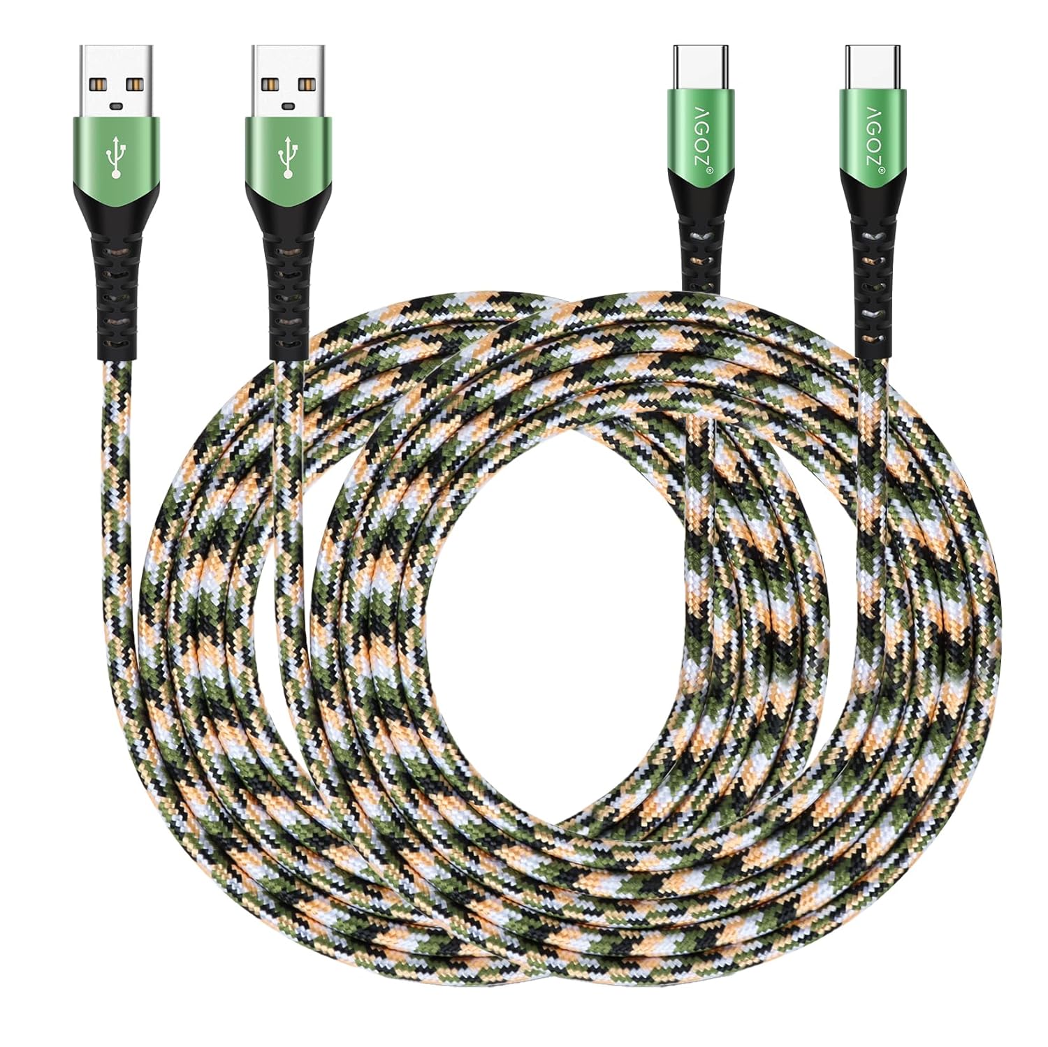 AGOZ Paquete de 2 cables USB C de 6 pies de carga rápida compatibles con iPhone 15 Pro Max, 15 Pro, 15 Plus, 15, iPad Pro de 12.9 pulgadas, 11
