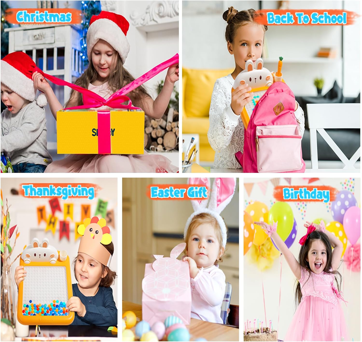 Skirfy – Regalo para niños, tablero de dibujo magnético para niños, actividades de viaje en automóvil, juguetes para niños, juegos Montessori