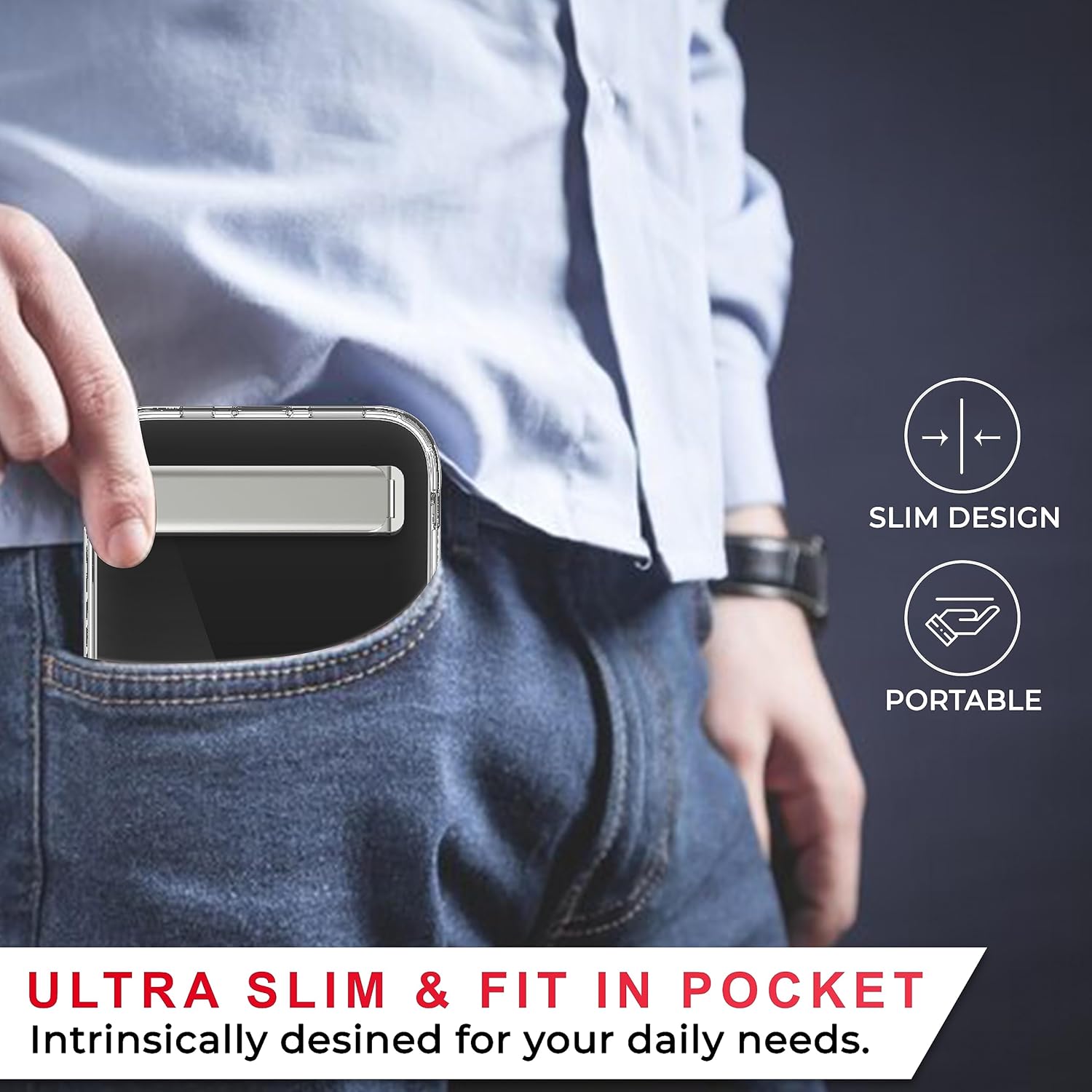 CEDO Funda con función atril para iPhone 15 Pro Max, funda de teléfono con soporte de metal integrado en modo de 3 vías, parachoques a prueba de