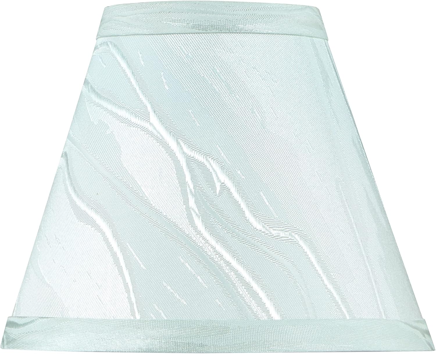 Aspen Creative 51014-6 Imperio de tapa dura, pantalla de tela texturizada jacquard con clip, parte superior de 3 pulgadas x 6 pulgadas inferior x 5