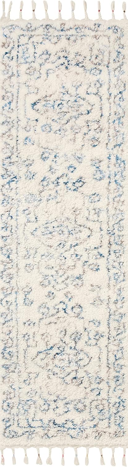 Justina Blakeney x Loloi Ronnie Collection RON-01 – Alfombra decorativa color marfilocéano de 2 pies 2 pulgadas x 3 pies 9 pulgadas