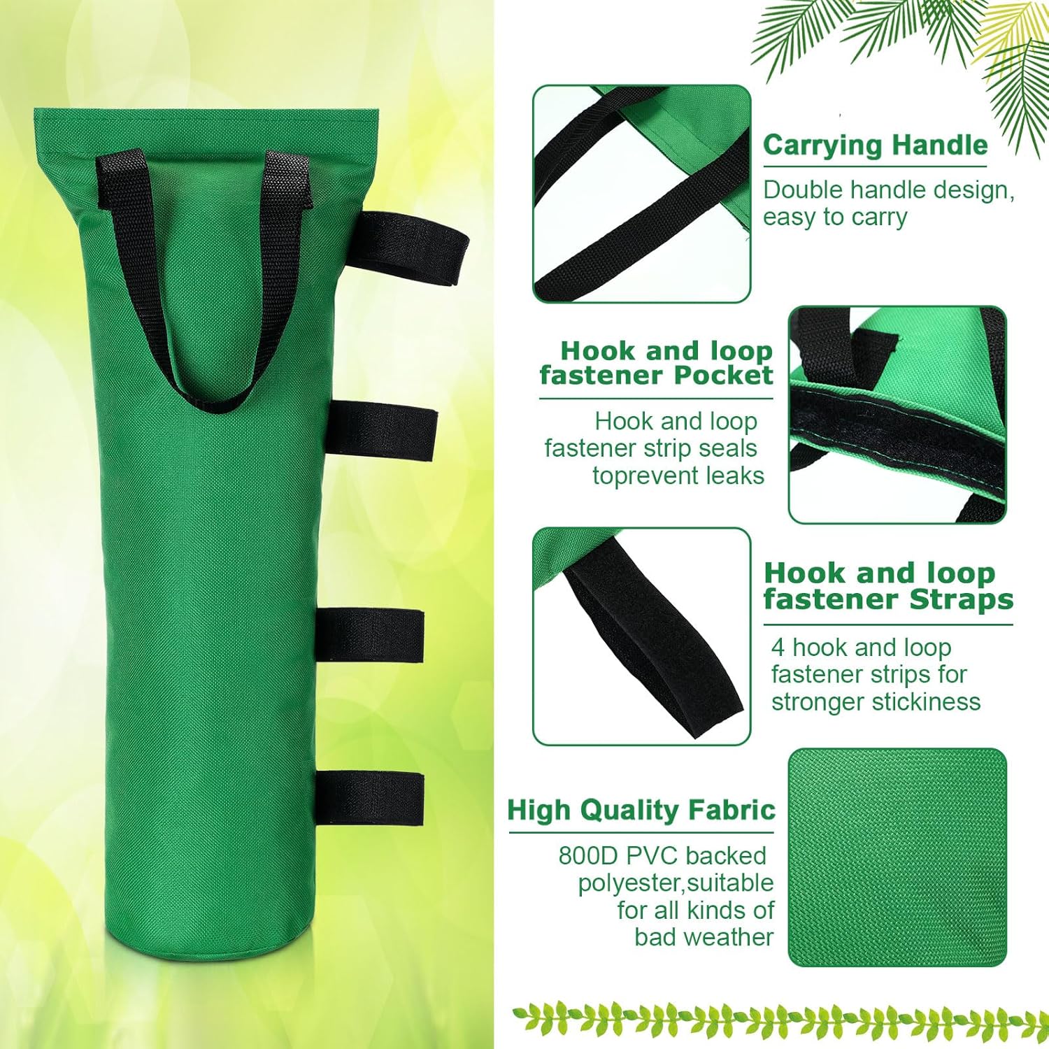 Amylove 16 bolsas de arena para toldo, 400 libras, bolsas de peso para toldo, bolsas grandes a prueba de viento para toldo desplegable o tienda de