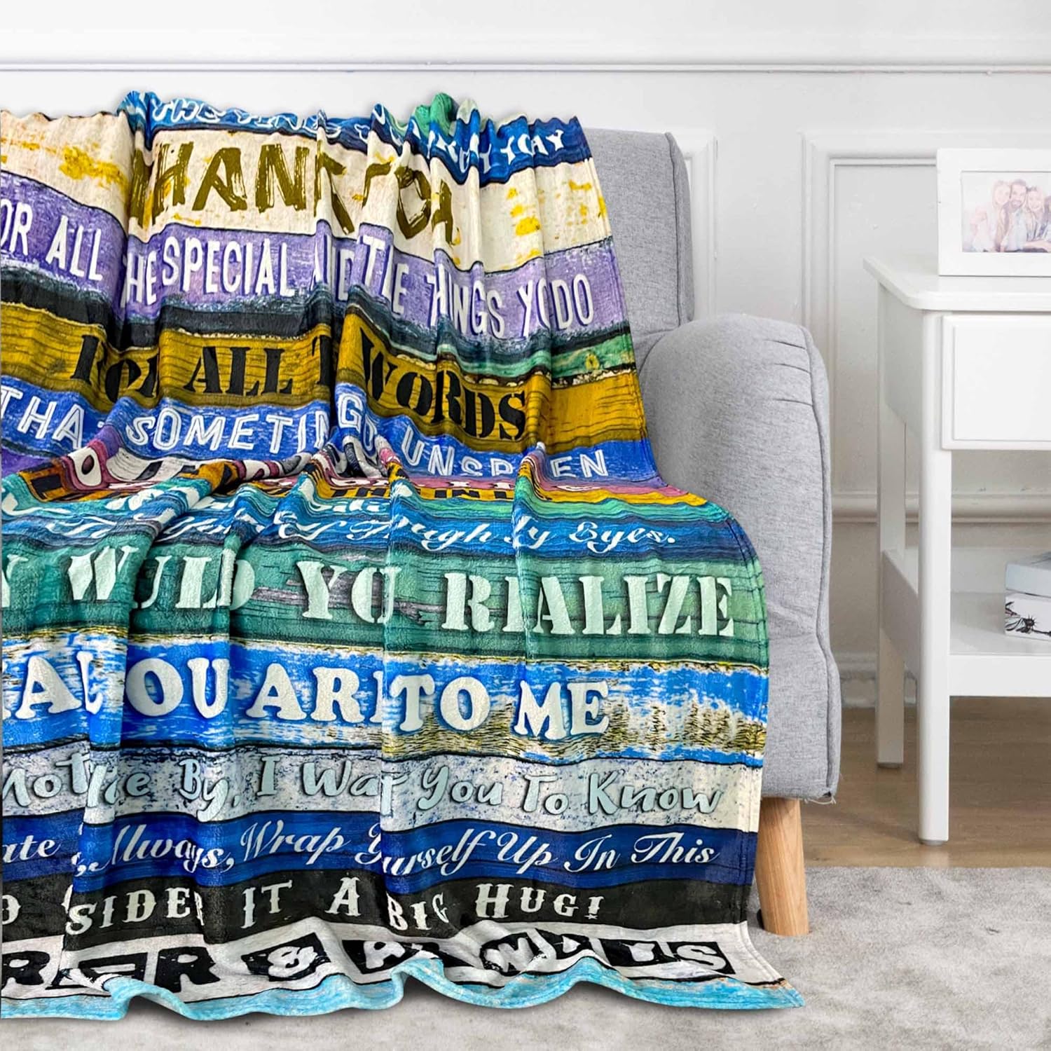 Manta con texto en inglés “To My Mom”, para maravillosos regalos de cumpleaños para mamá, manta de cama de franela suave, regalo para mamá, regalos