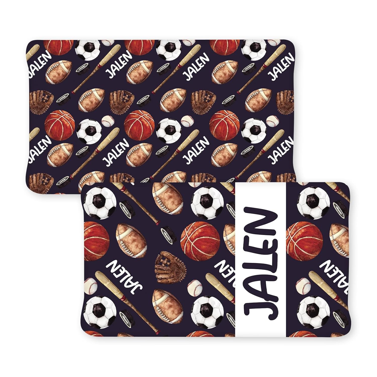 Funda para cambiador personalizada con nombre 2 piezas personalizadas para bebés y niños pequeños, fundas de algodón para cambiadores para regalos
