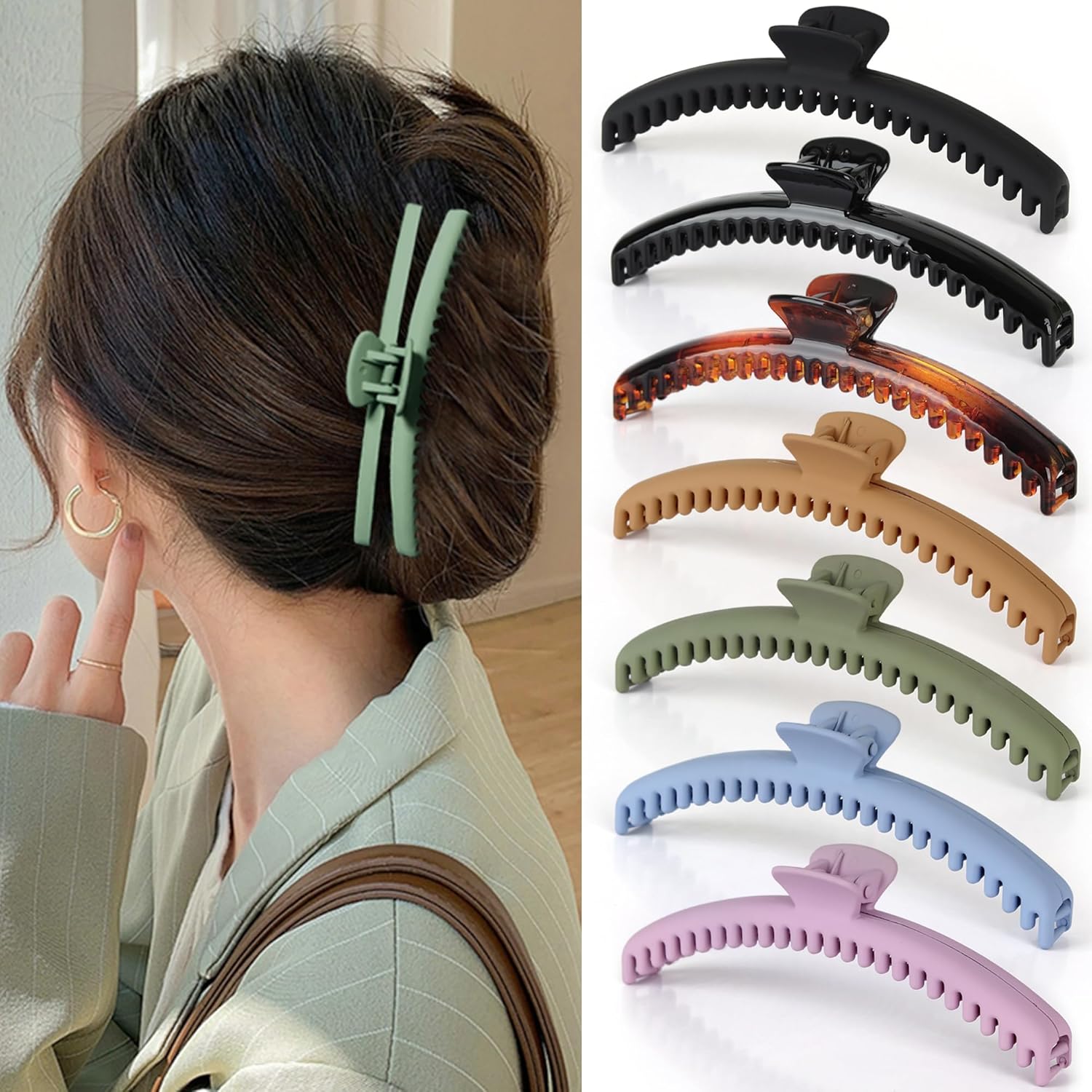 Hold Everything – Pinza para cabello grueso y fino, pasadores de cabello grande para mujeres y niñas, cabello lacio, ondulado y rizado, clip de