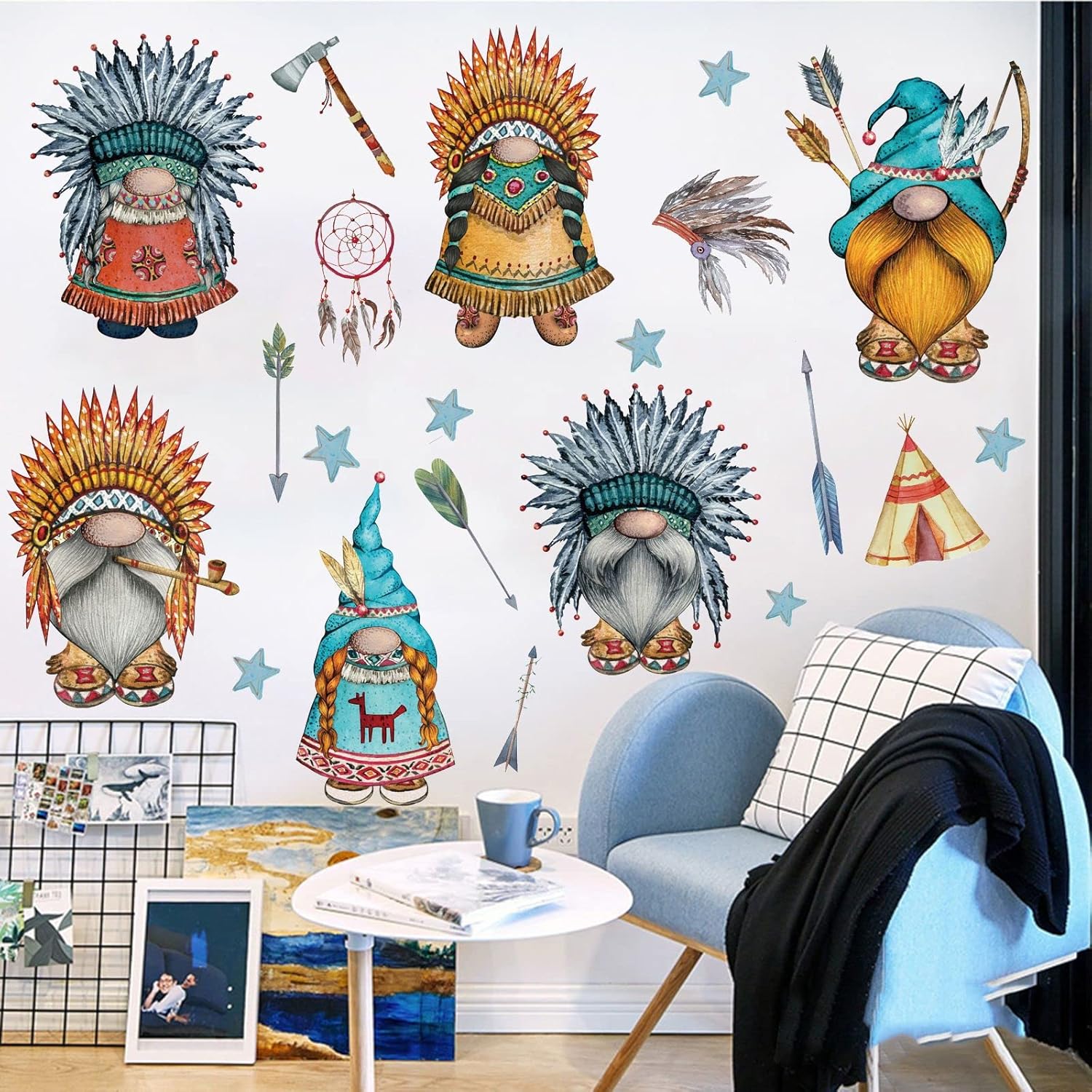 9 hojas de calcomanías de verano Gonme para ventana, decoraciones de pared de doble cara, lindas calcomanías de playa de Hawaii, calcomanías de