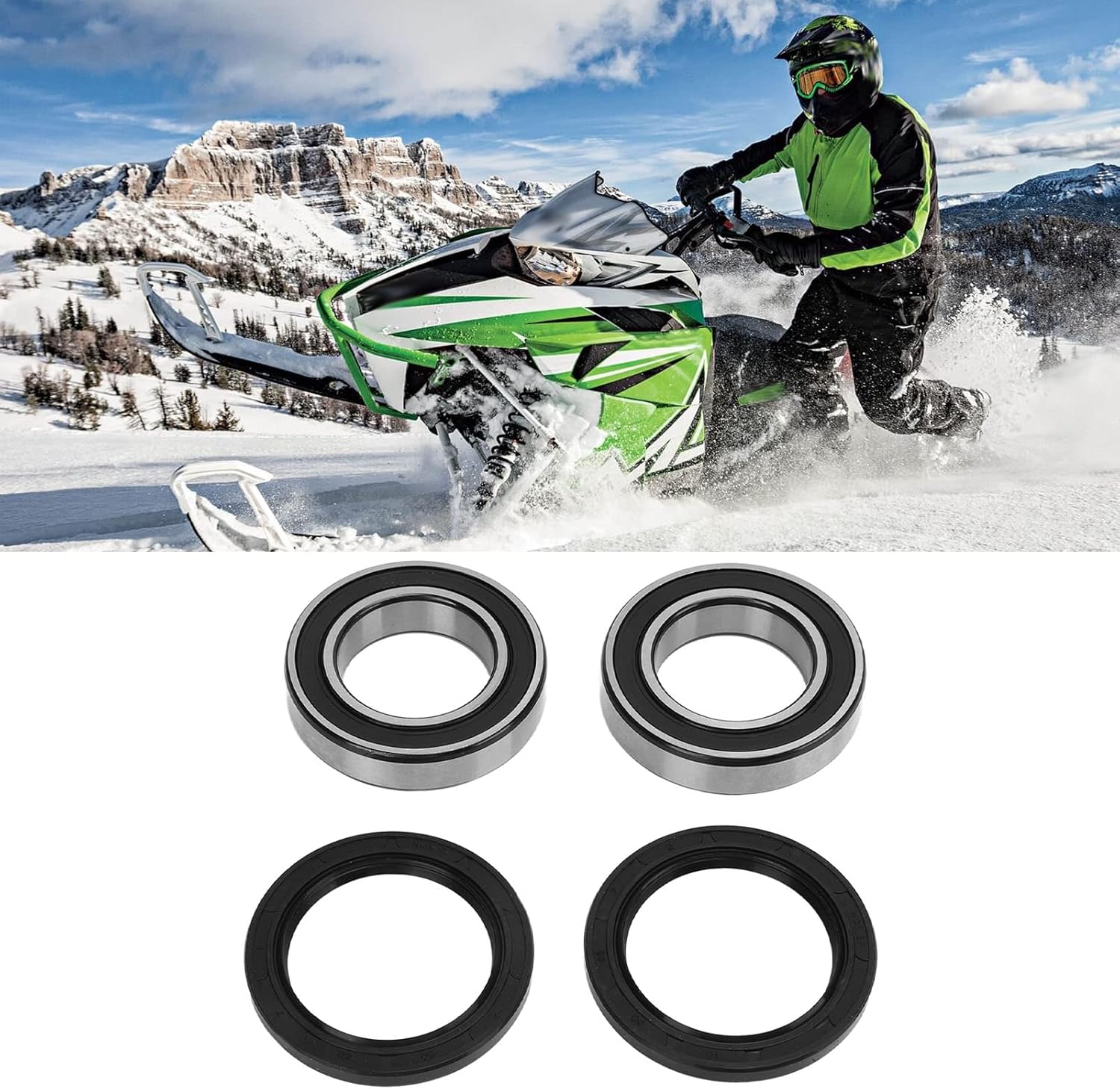 Juego de sellos de rodamientos de rueda de eje trasero 25 1331 Reemplazo para Suzuki LtZ400 QuadSport Z 2003 2008 Kit de sellos de rodamientos de