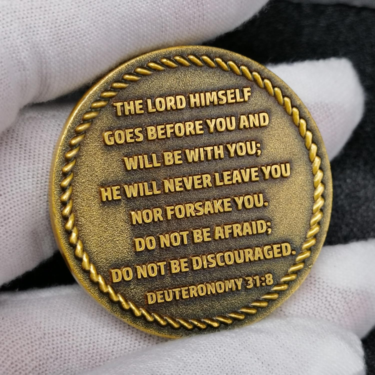Moneda de desafío anclada en Cristo, símbolo de fe y fuerza, ficha de abrazo de bolsillo cristiana (paquete de 3)
