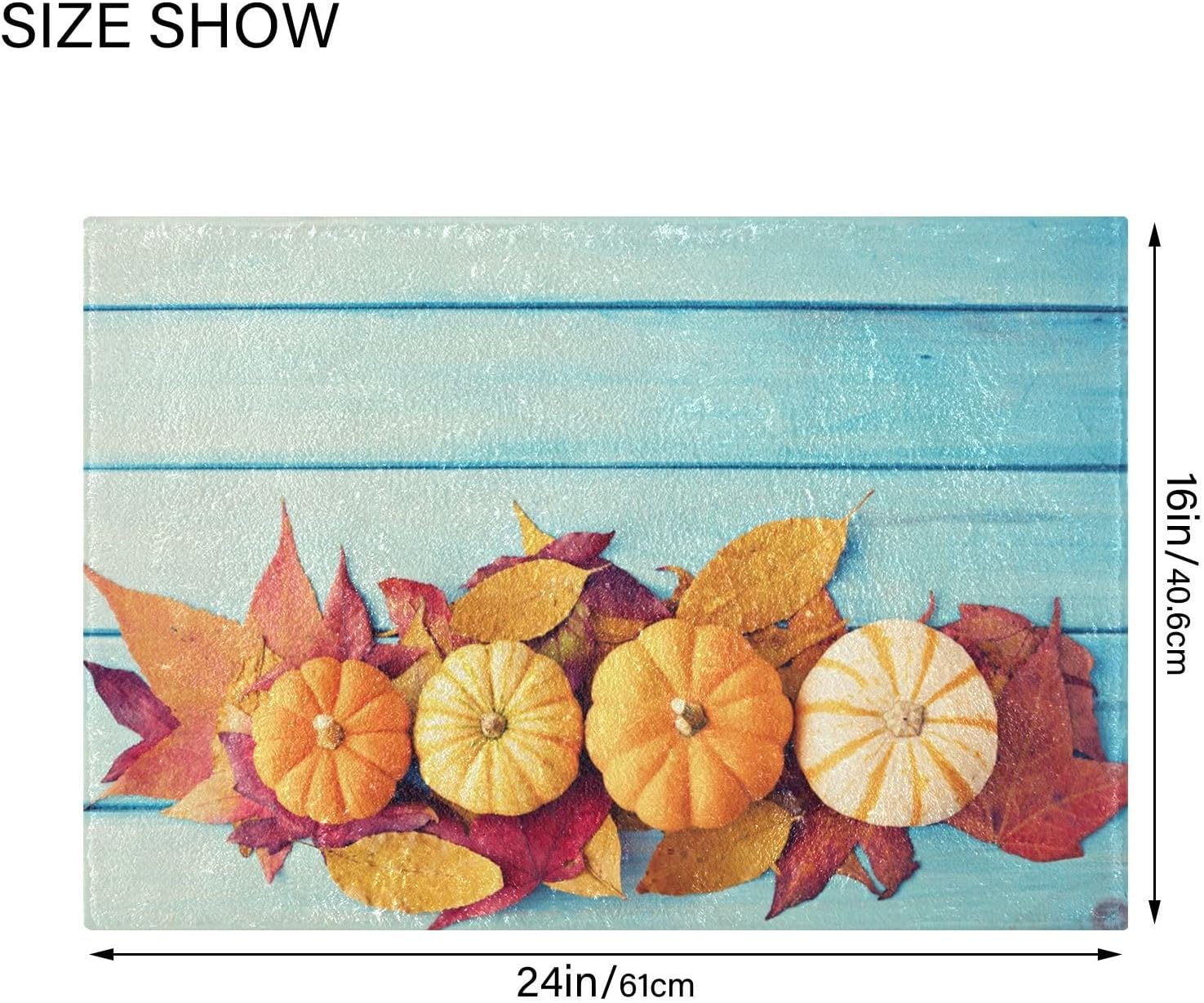 Bathroom Rugs Sets 2 Piece 24×16+24×20 Inch,Soft U-Shaped Contour Toilet Rug Pumpkin Maple Leaf Non-Slip Absorbent Bath Floor Mat Carpet Set Water