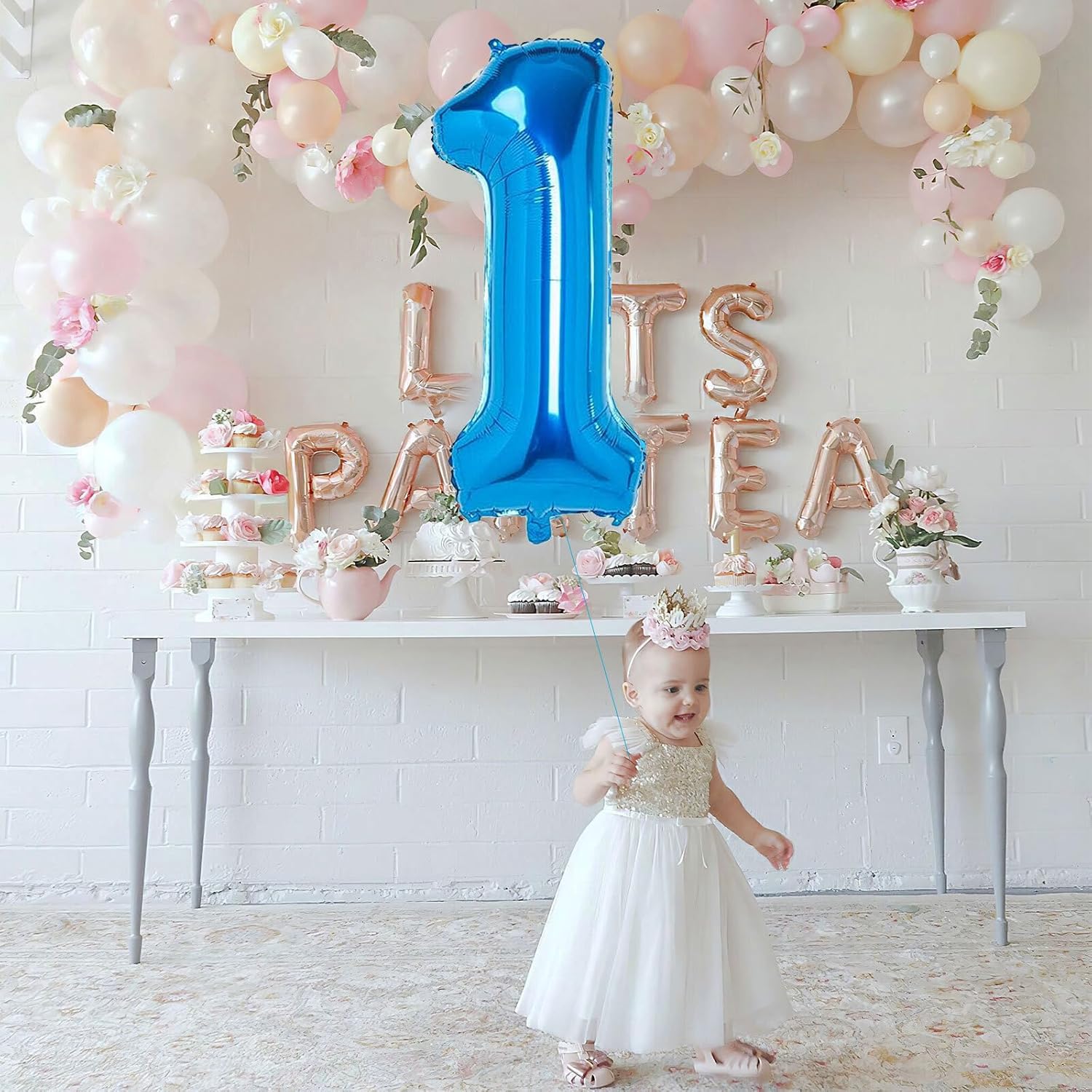 Globo azul con el número 12 de 40 pulgadas, globos grandes de Mylar para niños de 12 años de edad, decoración de fiesta de cumpleaños, boda,