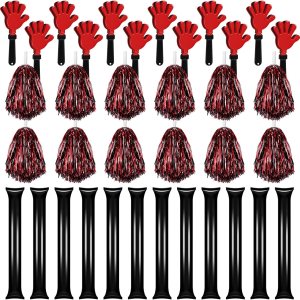 Sosation 36 pompones de animadora y palitos de trueno para eventos deportivos, juegos de fútbol, escuela, baile, equipo, artículos de espíritu, Sosation 36 pompones de animadora y palitos de trueno para eventos deportivos, juegos de fútbol, escuela, baile, equipo, artículos de espíritu,