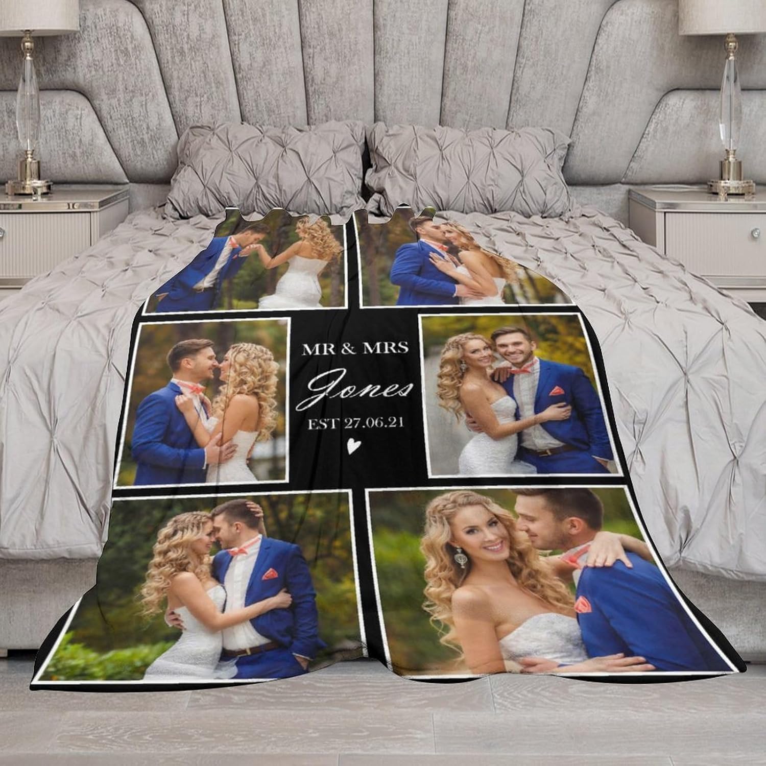 Mantas personalizadas con texto fotográfico, manta personalizada con imágenes, mantas personalizadas con collage de fotos, cumpleaños, Navidad,