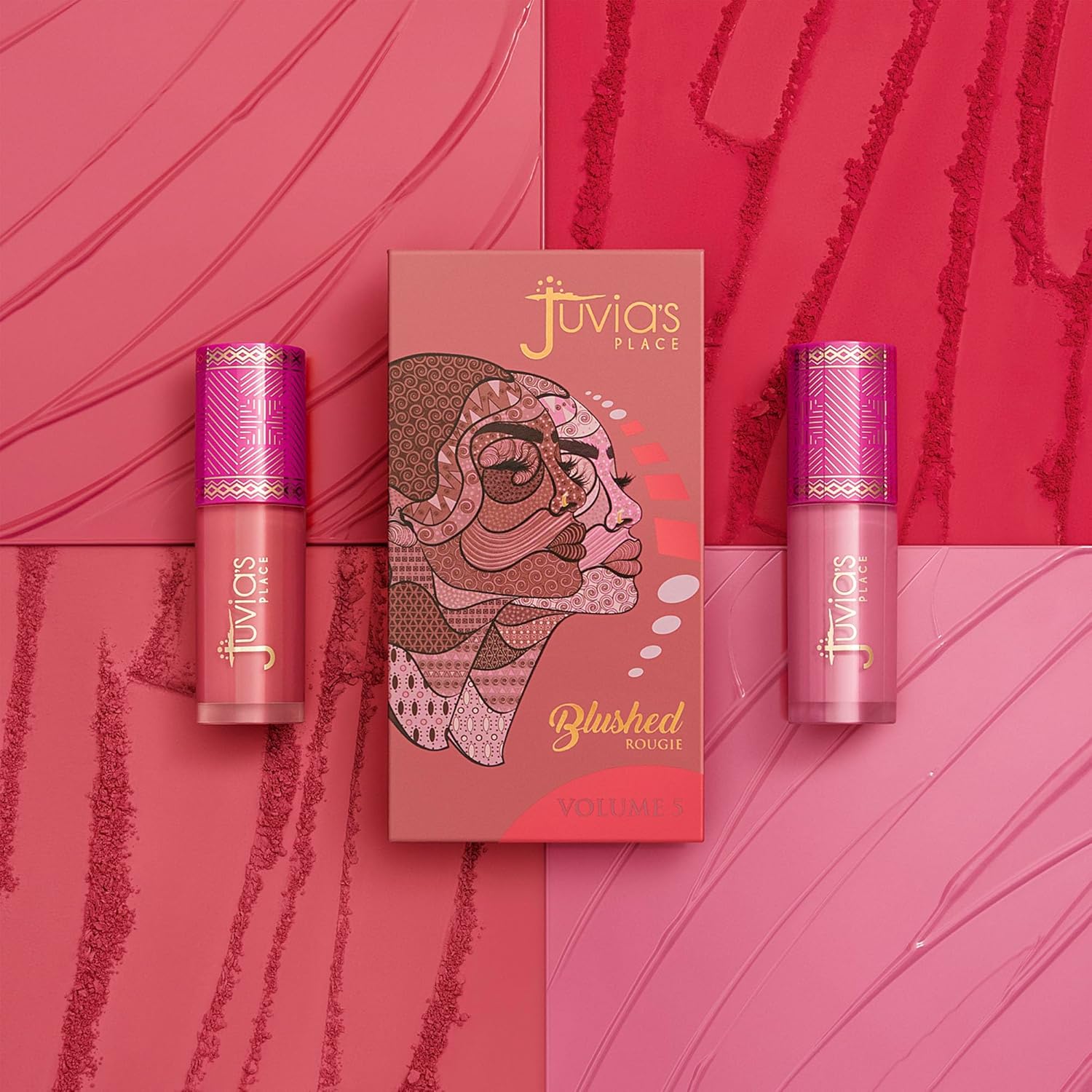 Juvia’s Place Rubor líquido coloreado RoseyPosey  tinte húmedo mejillas maquillaje brillo pigmento belleza larga duración cosméticos suave cremoso