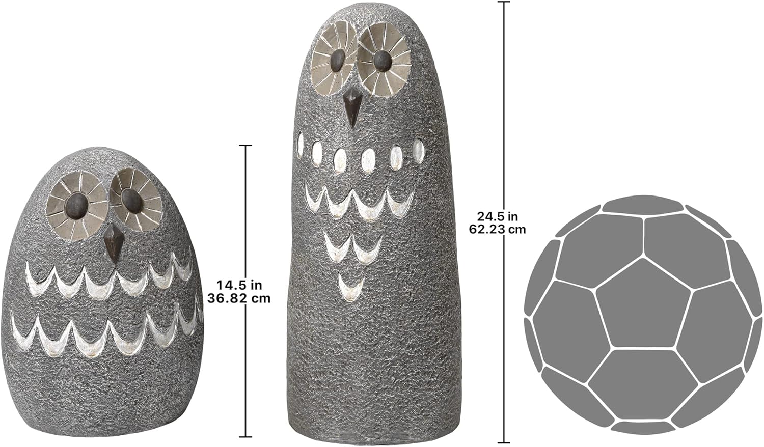 Design Toscano Ogling – Estatua de jardín de búho al aire libre juego de dos