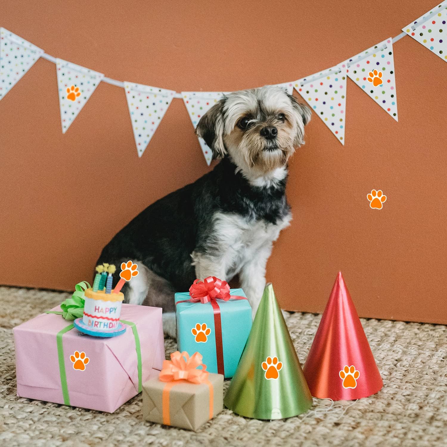 Calcomanías con estampado de patas, calcomanías de pata de perro de 1.5 pulgadas, 600 calcomanías de pata de cachorro, calcomanías de huellas de