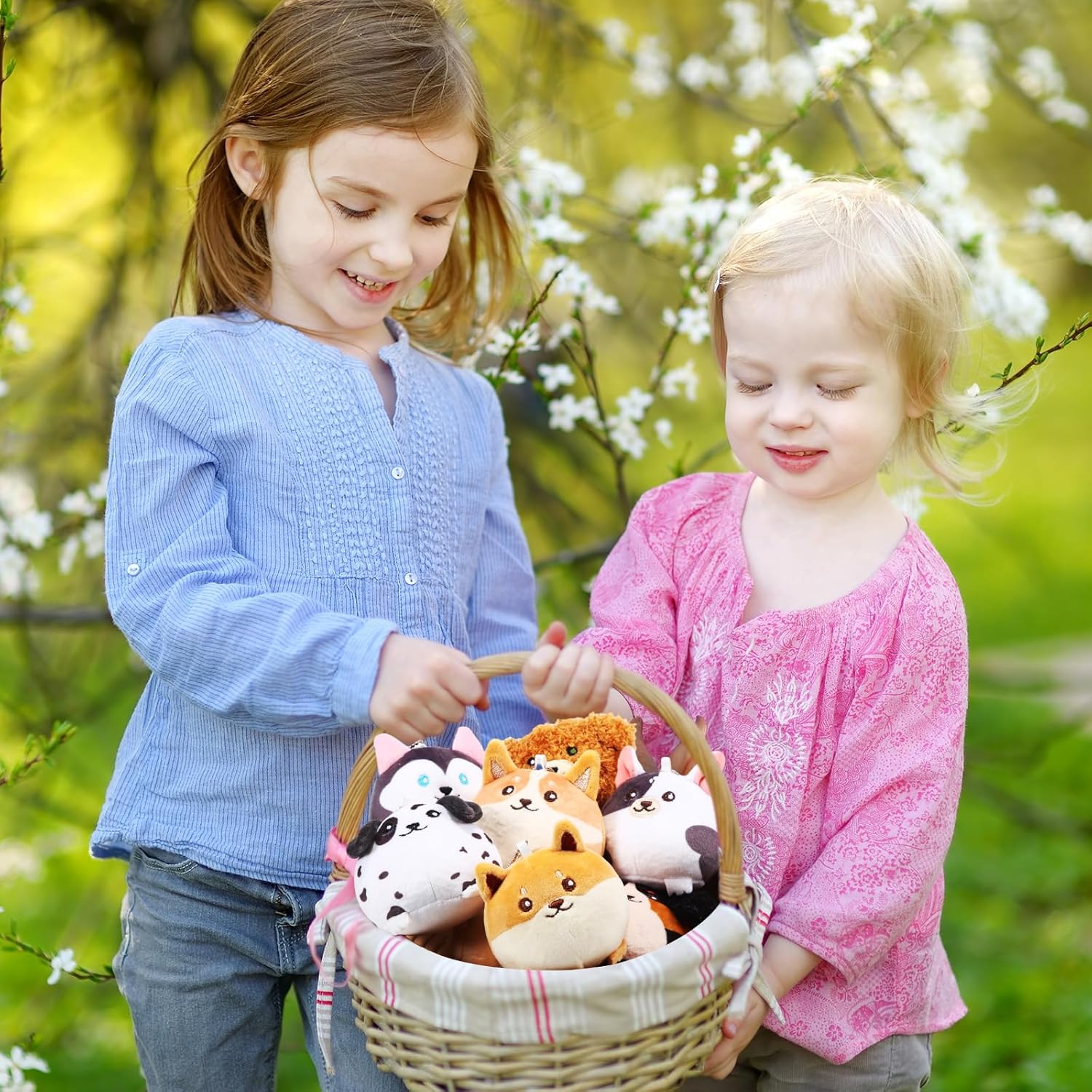 Libima 9 mini llaveros de peluche de 3.15 pulgadas, adornos pequeños de felpa a granel para niños, regalos de fiesta de cumpleaños, regalos de árbol