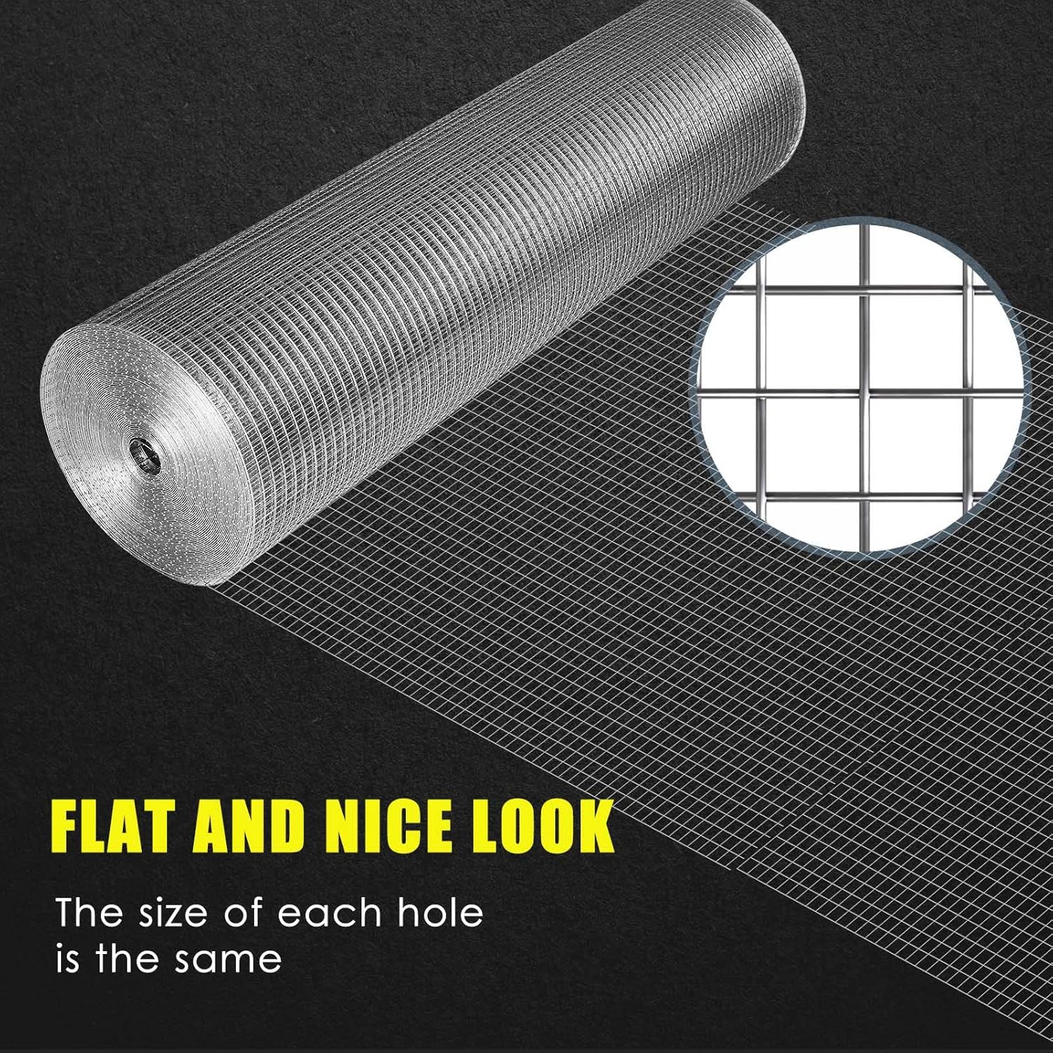 Hardware Cloth – Rollo de malla de alambre galvanizado de 12 pulgada, 36 pulgadas x 50 pies, calibre 19, rollo de valla de alambre de conejo,