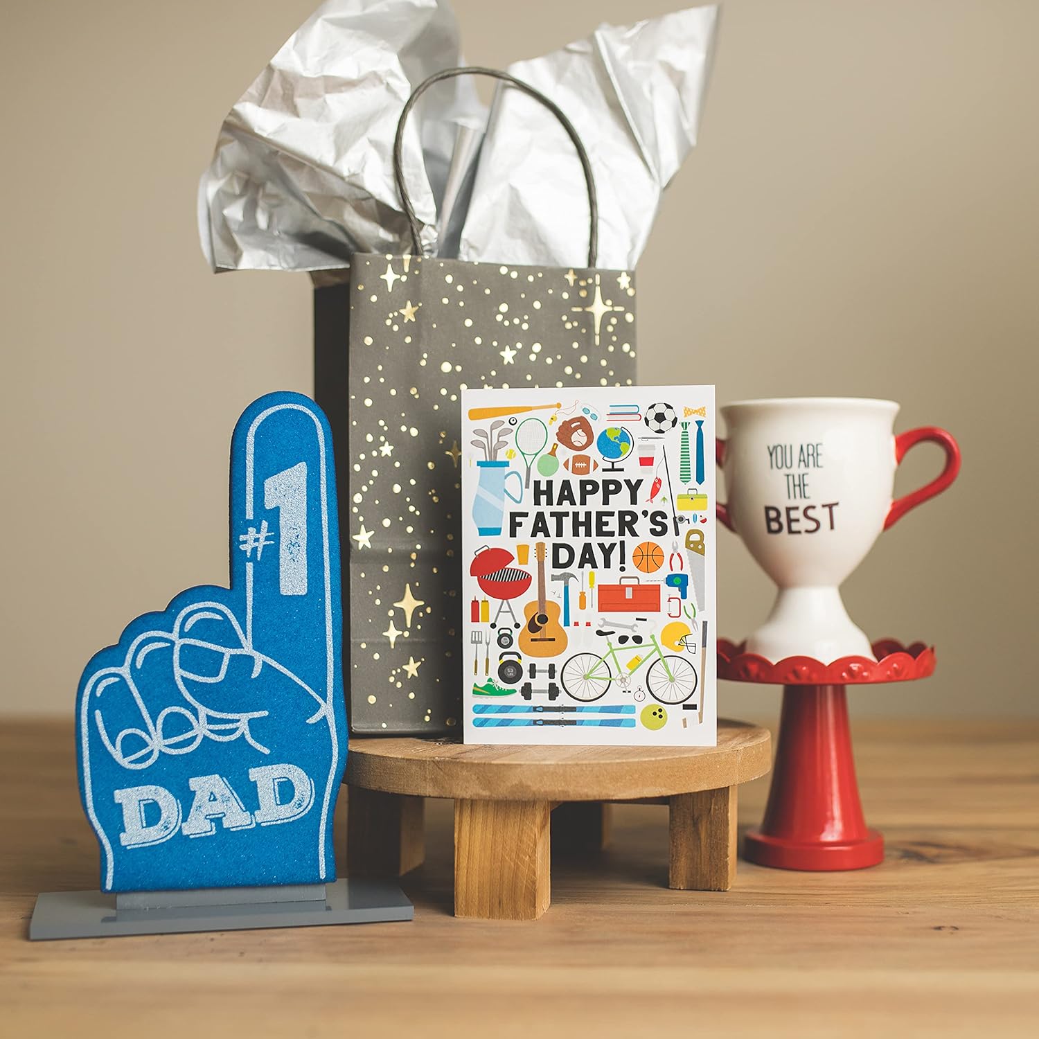 Tiny Expressions – Tarjetas del día del padre para papás, abuelos, tíos y amigos con sobres  Paquete de 4  A todo color interior y exterior (4