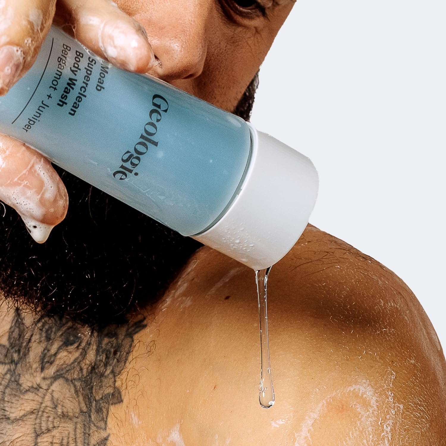Geologie Moab Superclean Paquete de recambio de gel corporal  Bergamota + Enebro  16 onzas líquidas