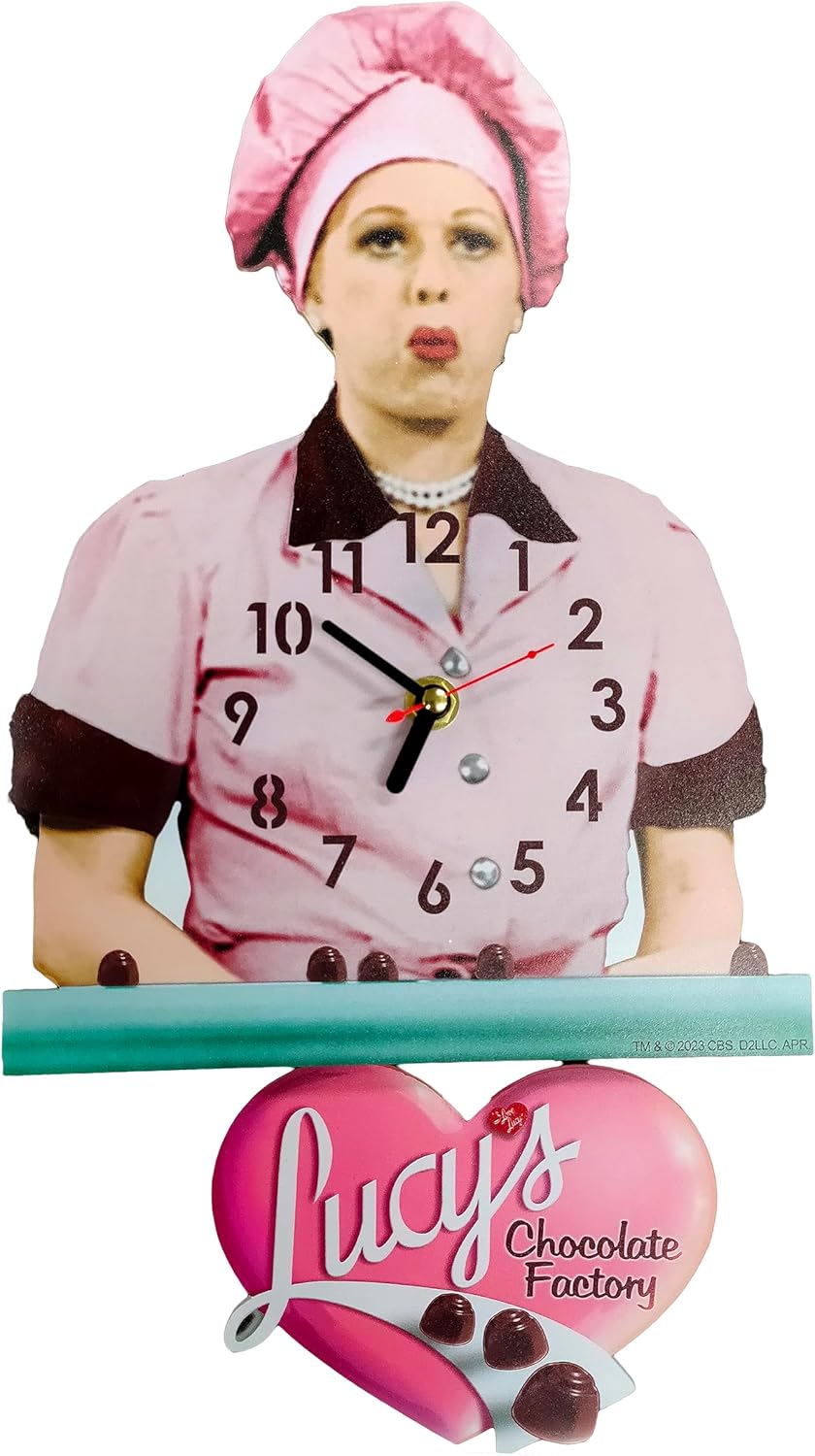 Midsouth Products Reloj con emblema oscilante “I Love Lucy”