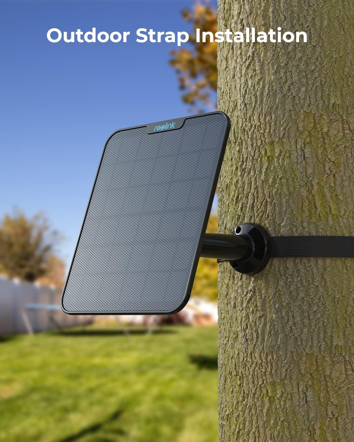 Reolink Panel solar de 6 W, fuente de alimentación solar sin parar para todas las cámaras de batería inalámbricas al aire libre, compatible con