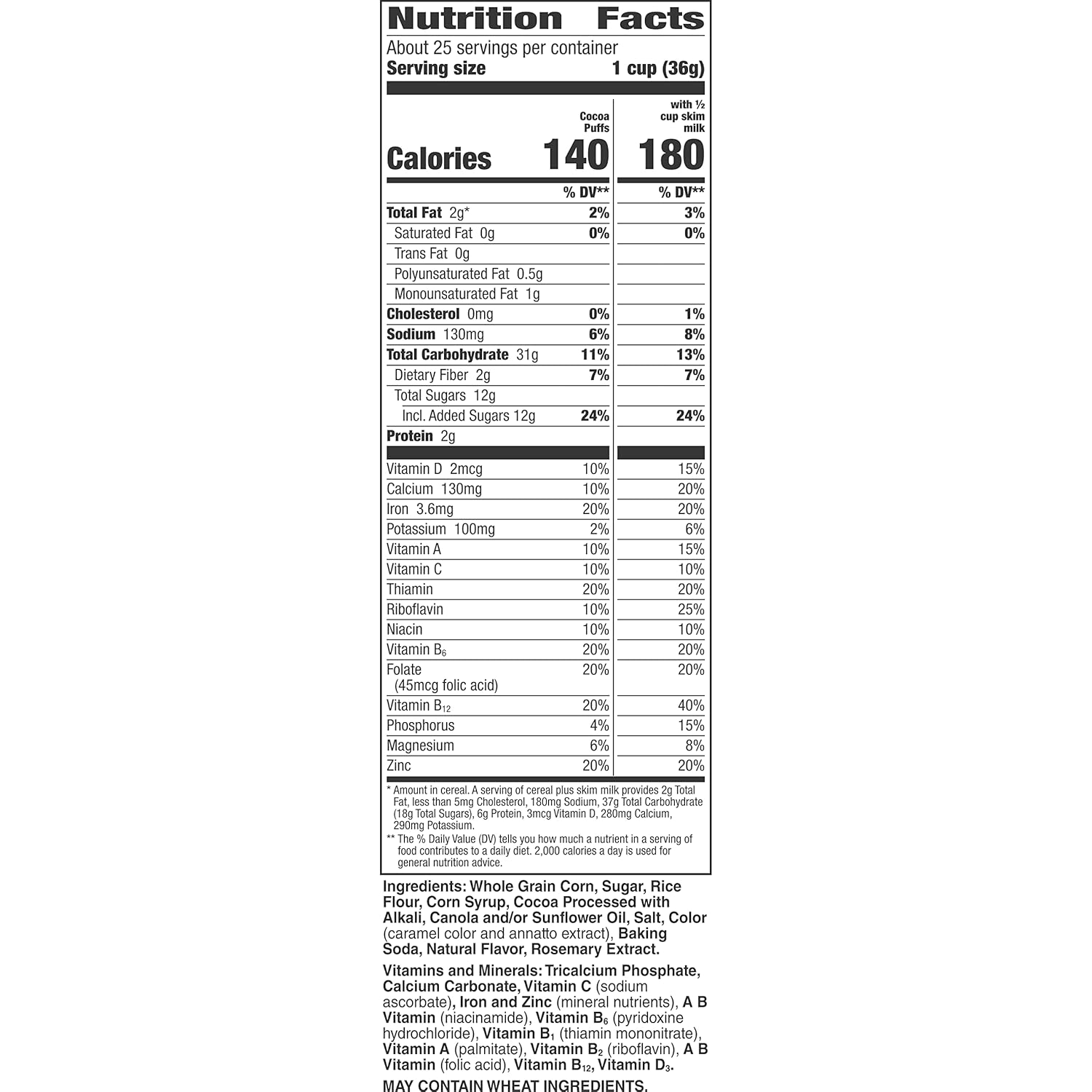 Cocoa Puffs Bolsa de cereales para desayuno, 32 oz