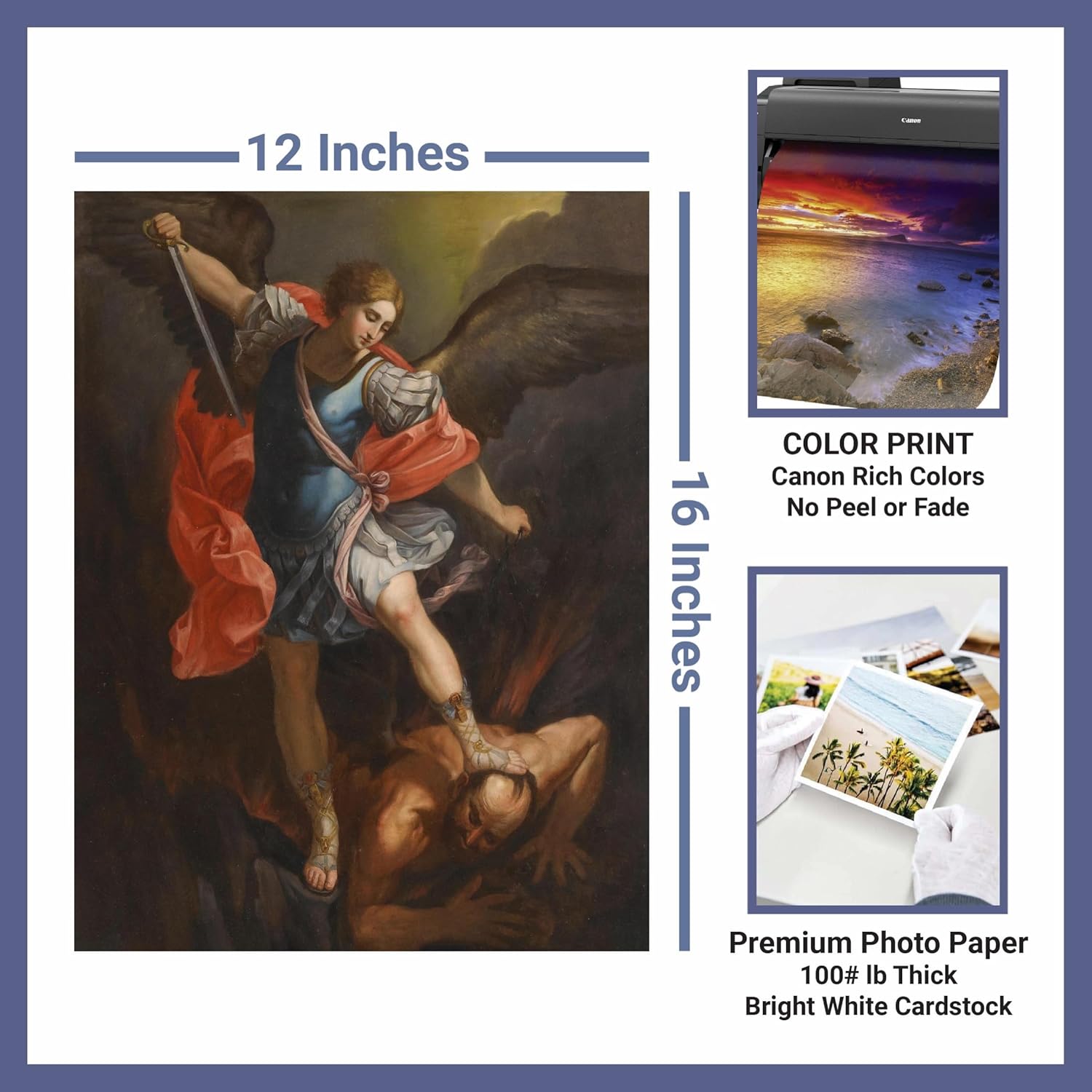 Guido Reni 1636 de Lost Cabin San Miguel Arcángel  Impresión sin marco  Reproducción de pinturas de obras de arte finas  Póster decorativo enmarcado