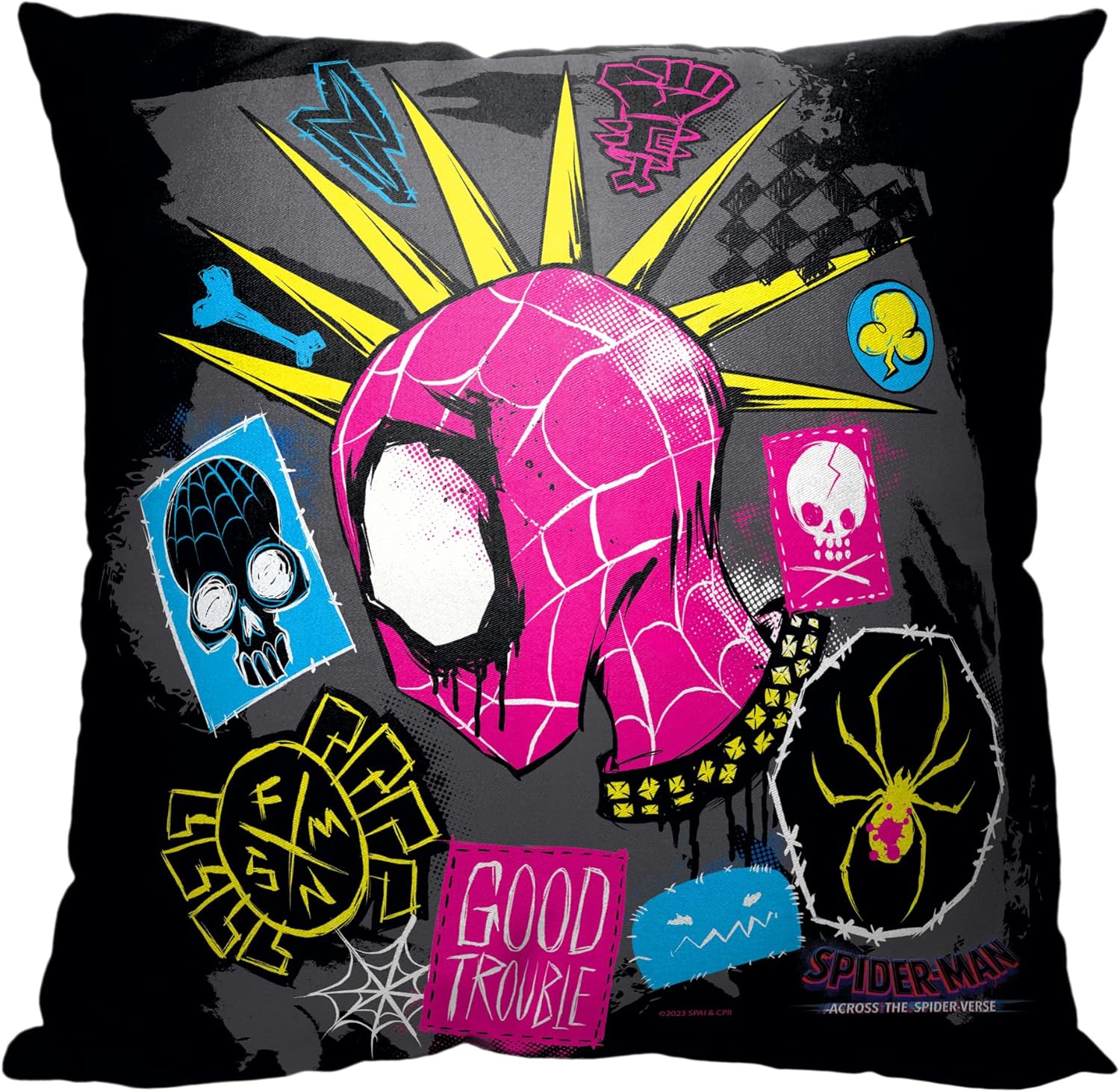 Northwest Almohada Spider-Man, 18 x 18 pulgadas, Good Trouble